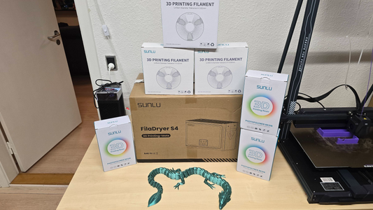 SUNLU 3D Produkter, Produkter og Erfaringer - FilaDryer S4 @Heini Nielsen