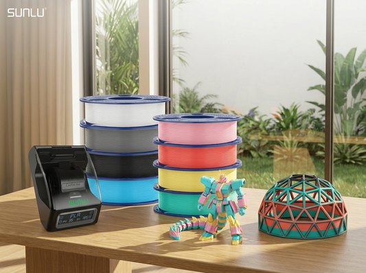 Endlos kreativ: SUNLU 250g Filament-Bundle + FC01 Filament Connector – Der clevere Einstieg in den Mehrfarben-3D-Druck