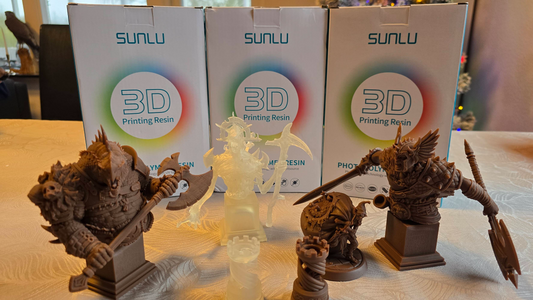SUNLU 3D Produkter, Produkter og Erfaringer - Resin @Heini Nielsen