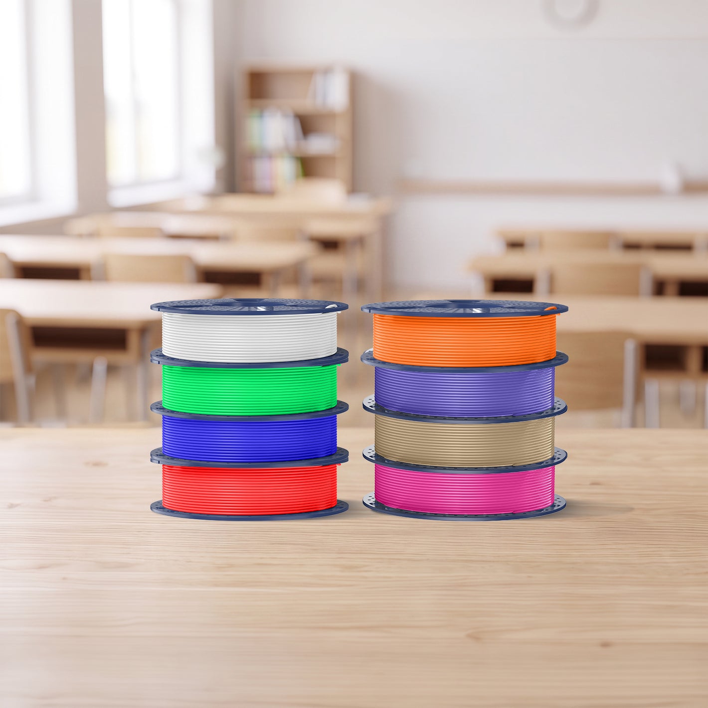 250g PLA, PLA+, PLA+2.0, PLA Meta Filament Bundle, 250g*8 Rollen Mehrfarbiges Filament-Bundle