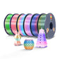 [MOQ: 3 Rollen] PLA, SILK, PLA Transparent Rainbow Filament 1KG