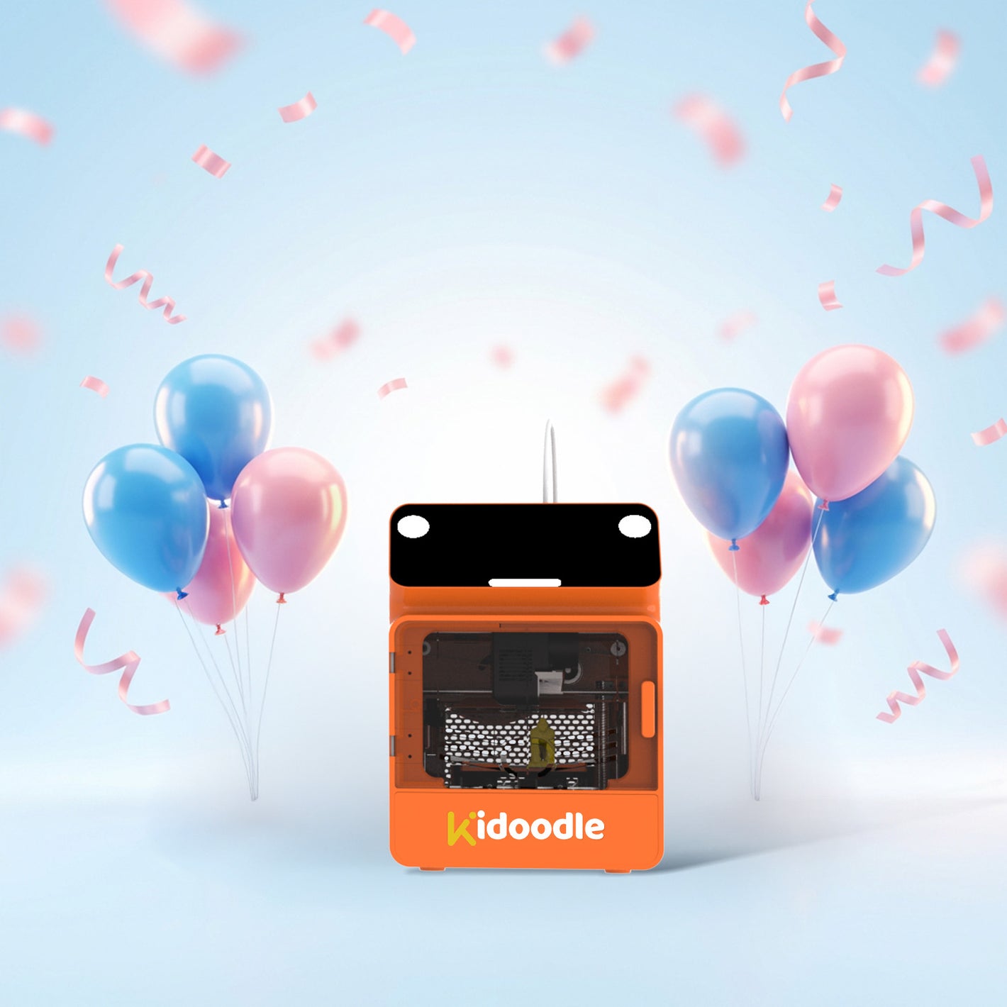 Kidoodle MiniBox A1: 3D-Drucker für Kinder, Entfesseln Sie Ihre Kreativität mit Kidoodle, 600mm/s hohe Geschwindigkeit, AutoLiv/Design Safe for Kids/5“ Touchscreen, Wi-Fi/App-Steuerung