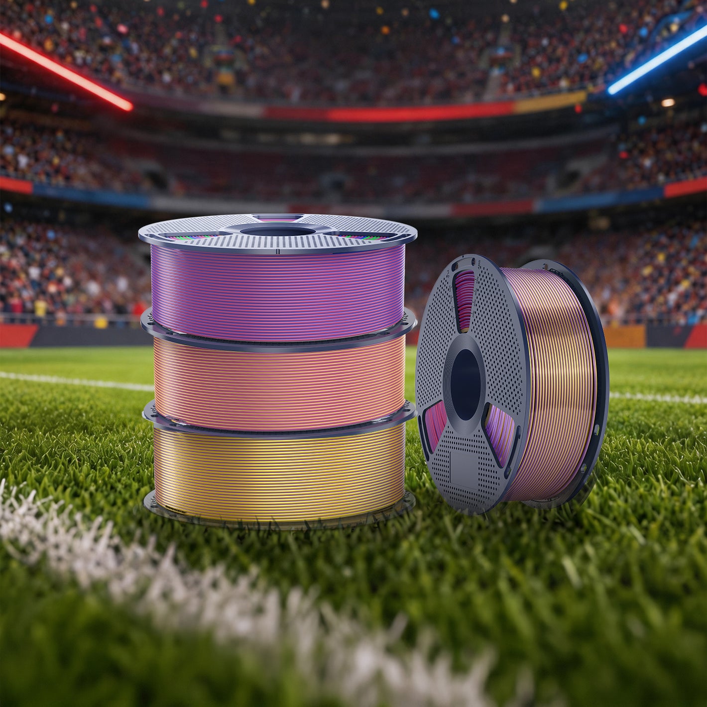 [MOQ: 3 Rollen] Multi-Color SILK (Zweifarbig, Dreifarbig, Vierfarbig) Filament 1KG