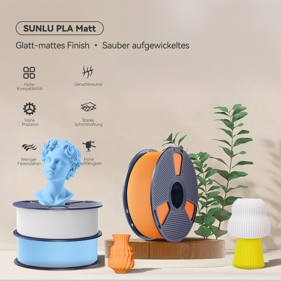 [MOQ: 3 Rollen] PLA Matte Filament 1KG