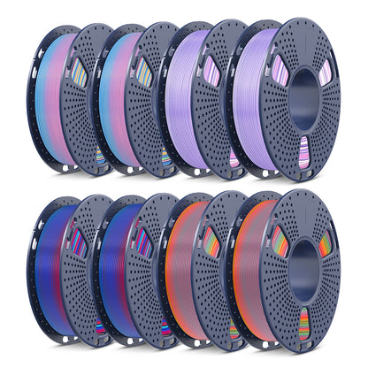 250g PLA, PLA+, PLA+2.0, PLA Meta Filament Bundle, 250g*8 Rollen Mehrfarbiges Filament-Bundle