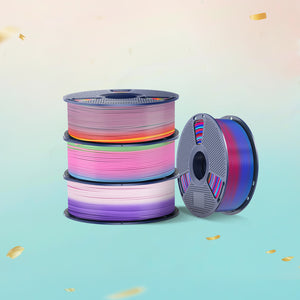 [MOQ: 3 Rollen] PLA, SILK, PLA Transparent Rainbow Filament 1KG