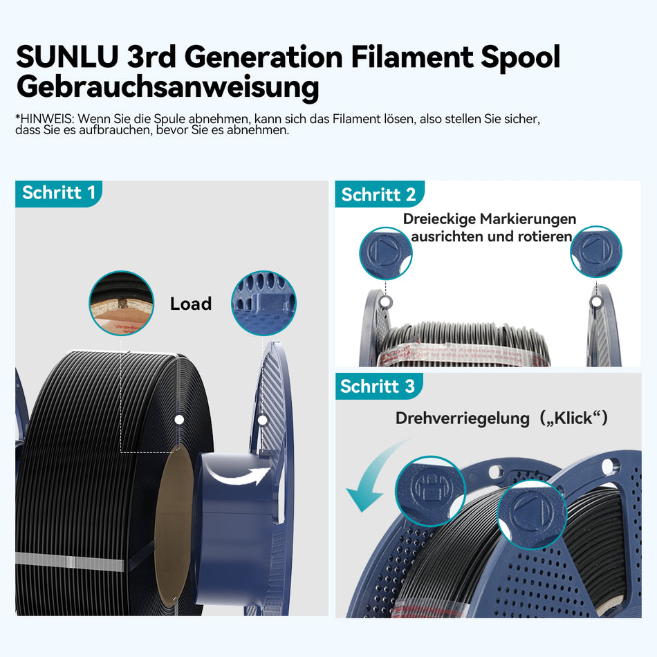 SUNLU Nachfüll-Filament 1KG, PLA, PLA+, PLA+2.0, PETG Filament, Kompatibel mit 2025 SUNLU Mehrwegspulen der 3. Generation und BambuLab Mehrwegspulen, 1KG 1.75mm Filament