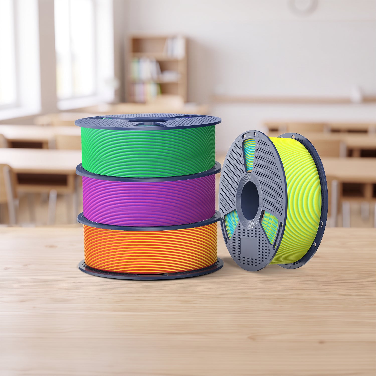 [BTS-Angebot] PLA Matte Dual-Color 3D-Drucker Ästhetik-Filament 1KG, Nahtlose Zwei-Farb-Effekte & Weiches Matt-Finish