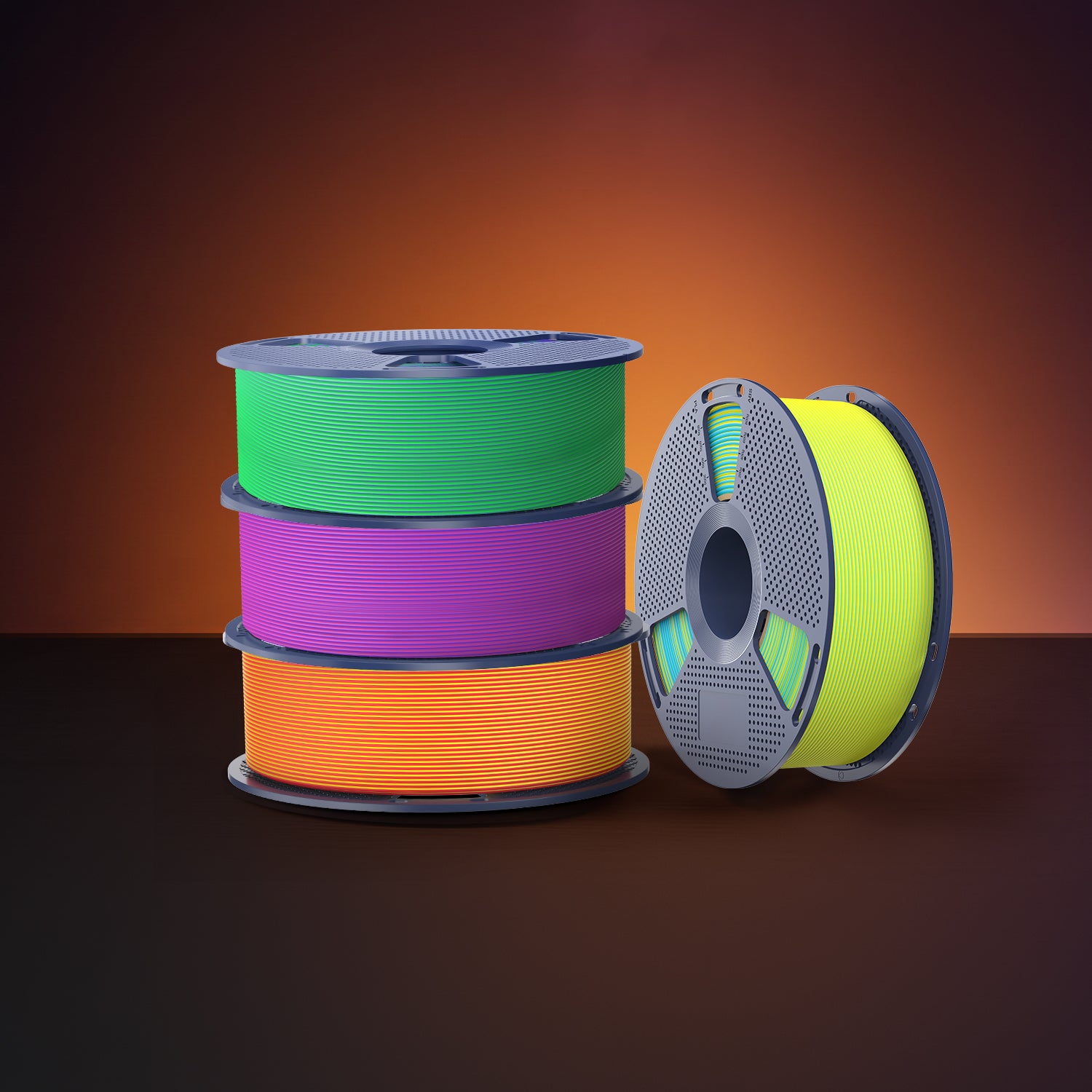 SUNLU PLA Matte Dual-Color 3D-Drucker Ästhetik-Filament 1KG, Nahtlose Zwei-Farb-Effekte & Weiches Matt-Finish