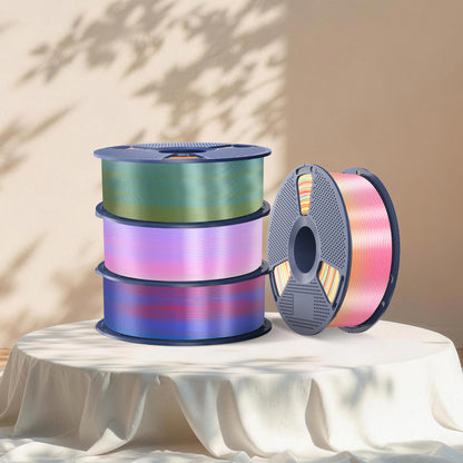 [MOQ: 3 Rollen] PLA, SILK, PLA Transparent Rainbow Filament 1KG