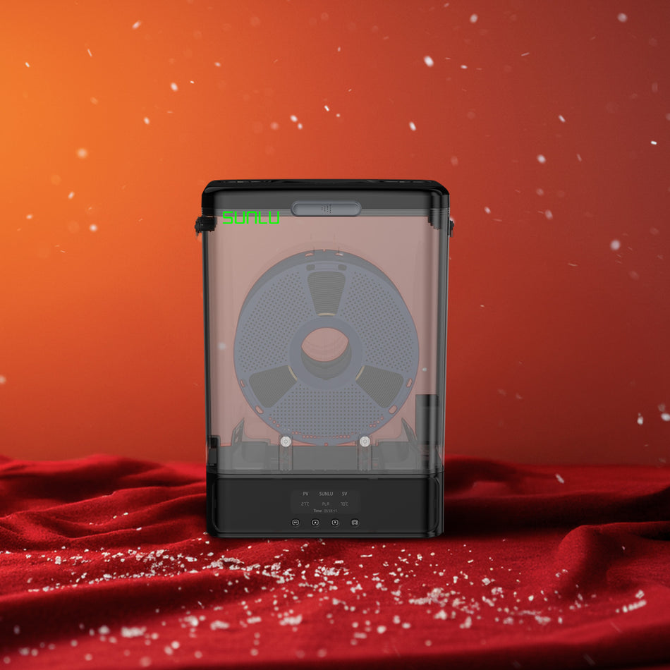 SUNLU FilaDryer SP2, 2-in-1 Filament Trockner kombiniert mit Aufbewahrungsbox, bis zu 70℃(158°F) Trocknung und nahtlose Lagerung, kompatibel mit Spulengröße 1kg×2 oder 2kg×1 oder 3kg×1