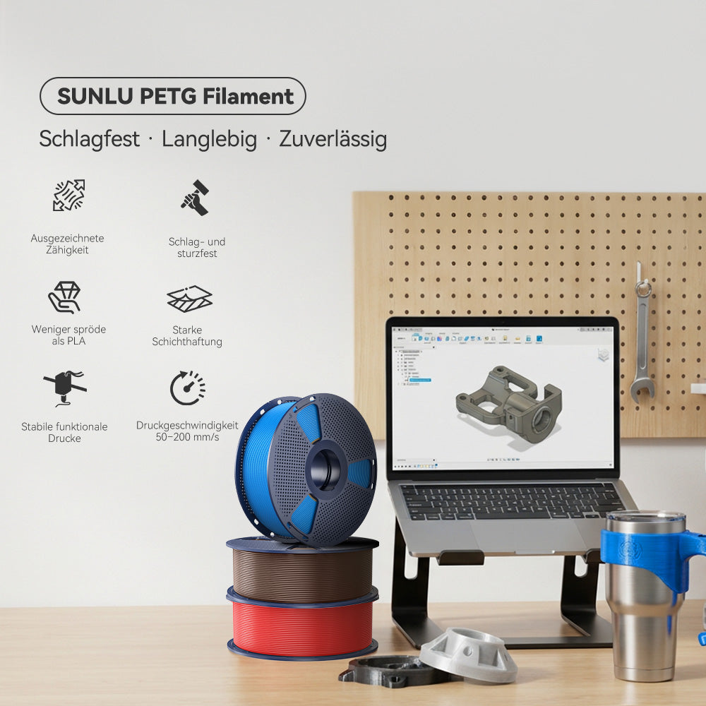 [MOQ: 6 Rollen] PETG Filament 1KG