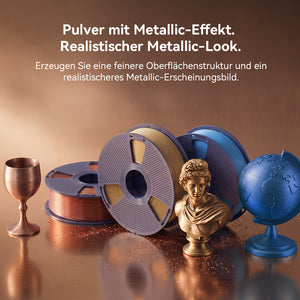 SUNLU PLA Metallic 3D-Druck-Filament 1 kg, Filament mit metallartiger Optik
