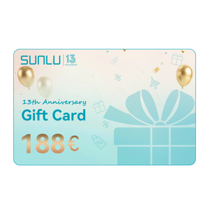 [2 % RABATT] SUNLU-Geschenkkarte zum 13-jährigen Jubiläum, SUNLU DE Store Geschenkkarte Sonderangebot