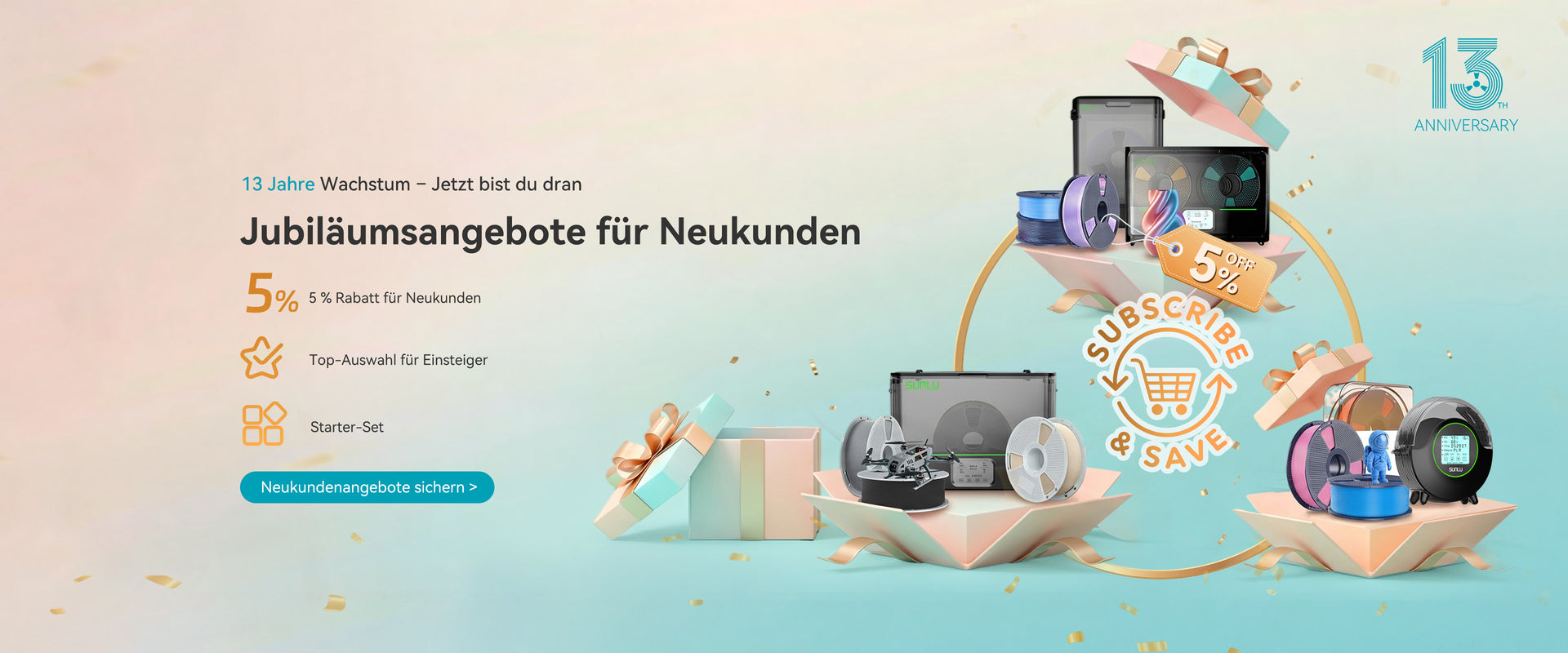 SUNLU new customer offer