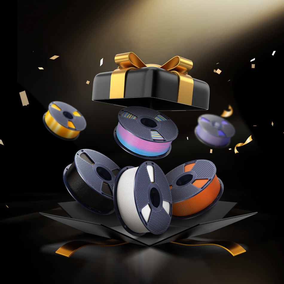 Black Friday FDM Filamente Mystery Box, Entriegeln Sie die Surprise Mystery Box einschließlich 1 kg*6 Rollen