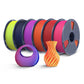 [MOQ: 3 Rollen] PLA Matte Dual-Color 3D-Drucker Ästhetik-Filament 1KG, Nahtlose Zwei-Farb-Effekte & Weiches Matt-Finish