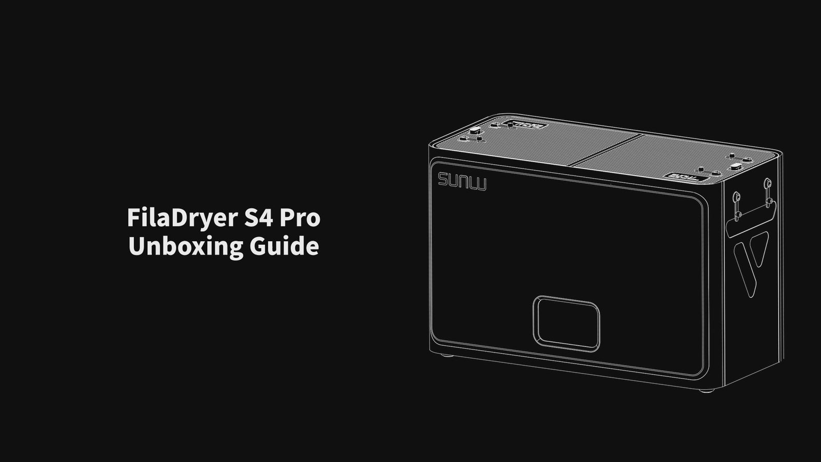 SUNLU FilaDryer S4 Pro: Unboxing-Anleitung