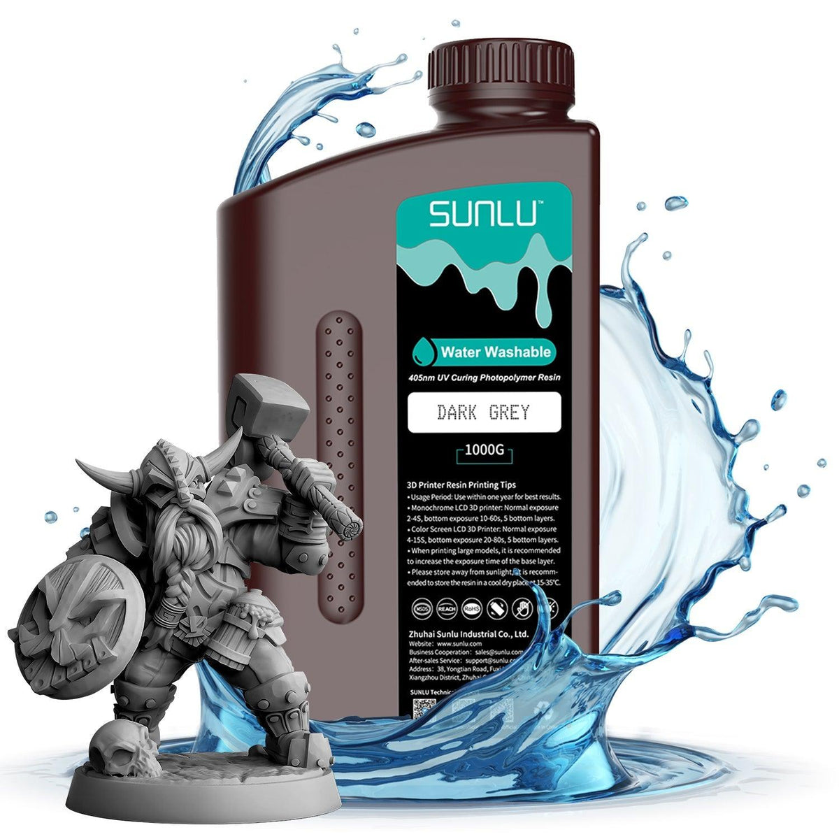 [über 6 Flaschen Bündelverkäufe] SUNLU Wasser-auswaschbares UV-Harz 1000G sunlu.de