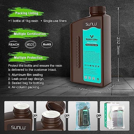 SUNLU PA-ähnliches (Nylon-ähnliches) UV-Harz 1000G sunlu.de