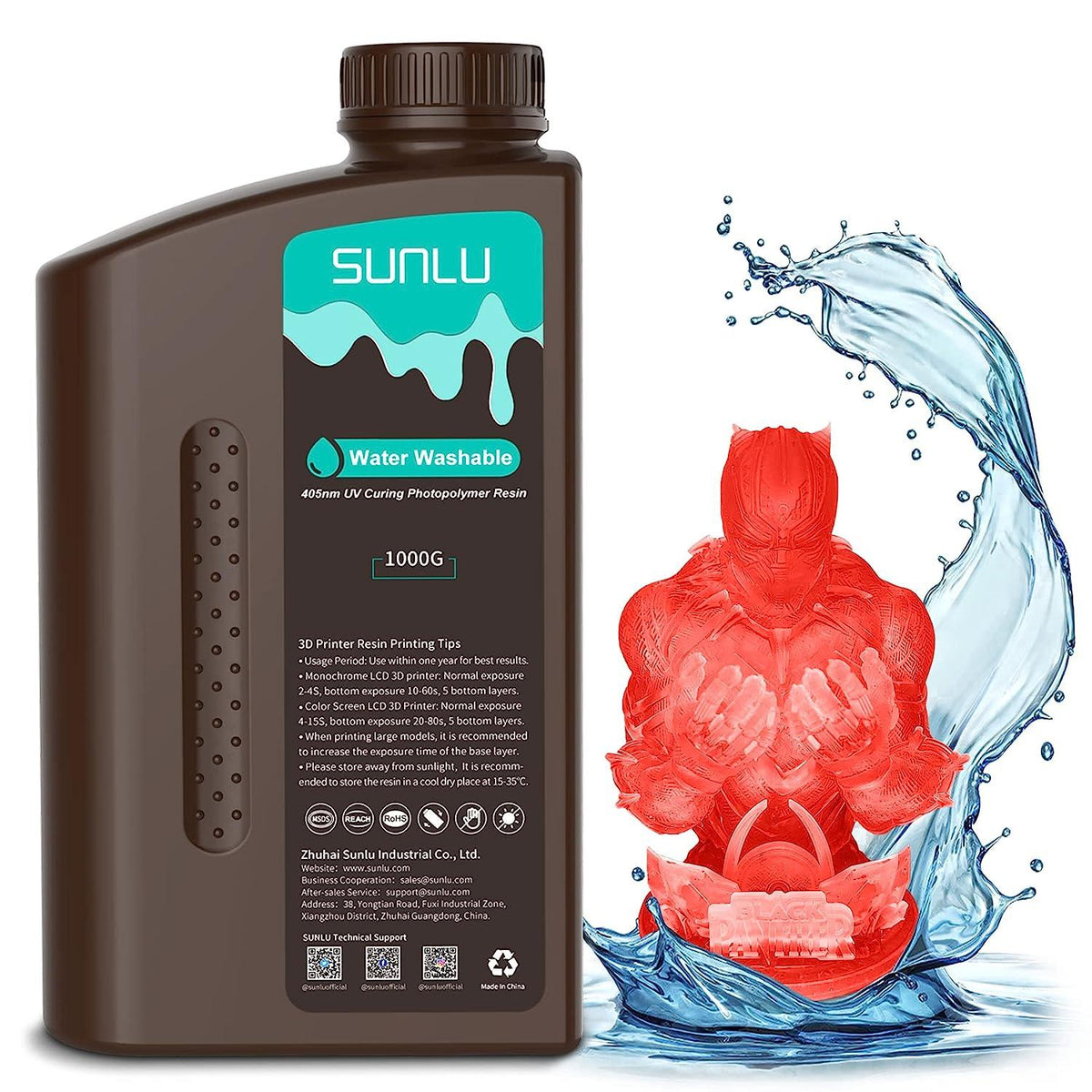 [über 6 Flaschen Bundle-Verkauf] SUNLU Standard-Harz oder Wasser abwaschbares UV-Harz 1000G sunlu.de